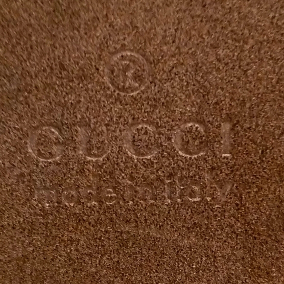 GUCCI SUEDE SHOULDER BAG BROWN SUEDE LEATHER - Picture 3 of 17